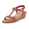Sandalette VIVANCE "Sommerschuh", Damen, Gr. 38, rot, Obermaterial: 100% Lederimitat. Futter: 100% Lederimitat. Decksohle: 100% Textilmaterial. Laufsohle: 100% Synthetik, unifarben, Glitzer, feminin, Schuhe Riemchensandale Sandalette, Sandale,...