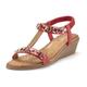 Sandalette VIVANCE Gr. 42, rot Damen Schuhe Riemchensandale Sandalette Sandaletten