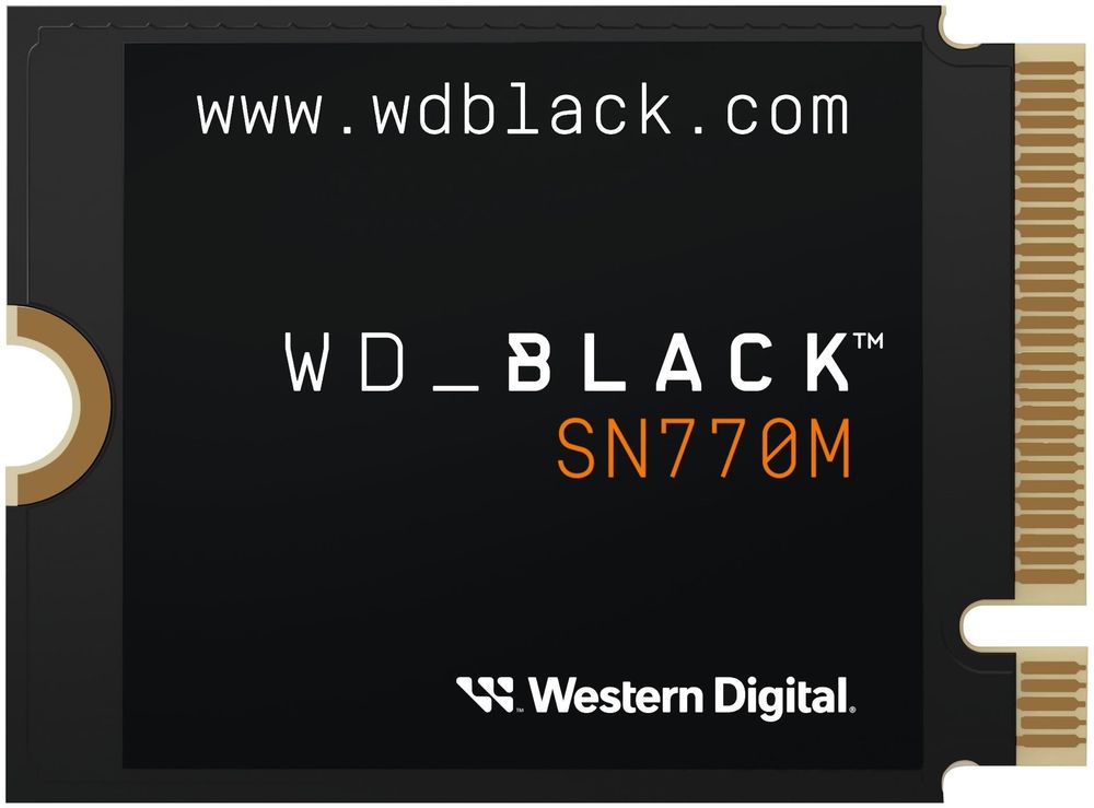 WD BLACK interne SSD "SN770M", schwarz, 1 TB, Schreibgeschwindigkeitmaximal 4900 MB/s Lesegeschwindigkeitmaximal 5150 MB/s, Festplatten, M.2 2230 NVMe Image