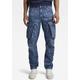 Cargohose G-STAR RAW "Rovic Zip 3D Regular Tapered Pants" Gr. 36, Länge 34, blau (faded cliffside blue) Herren Hosen Cargohosen