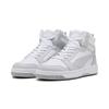Sneaker PUMA "Rebound Sneakers Erwachsene", Gr. 46, grau (weiß ash gray), Obermaterial: Synthetik; Futter: Textil; Innensohle: Textil; Laufsohle: Gummi, Schuhe