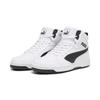 Sneaker PUMA "Rebound Sneakers Erwachsene", Gr. 47, schwarz-weiß (weiß schwarz), Obermaterial: Synthetik; Futter: Textil; Innensohle: Keine Angabe, Textil; Laufsohle: Gummi, Schuhe