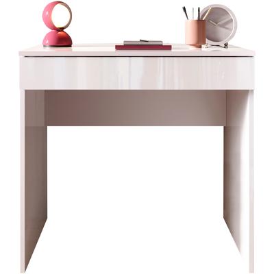 Schreibtisch INOSIGN "Basic, Computertisch mit 1 Schublade", weiß (weiß hochglanz lack, weiß hochglanz lack, weiß hochglanz lack), B:78cm H:76cm T:50cm, Tische, Arbeitstisch, Schminktisch in versch. Farben, Breite 78 oder 110 cm Image