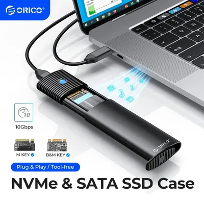 ORICO-Adaptateur de boîtier SSD M.2 NVMe SATA USB C 3.2 sans outil Isabel 2 10Gbps NVMe 5Gbps