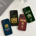 Coque en silicone souple pour iPhone coque de téléphone sensation marocaine passeport 14 13 12