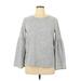 a.n.a. A New Approach Long Sleeve Top Gray Crew Neck Tops - Women's Size X-Large
