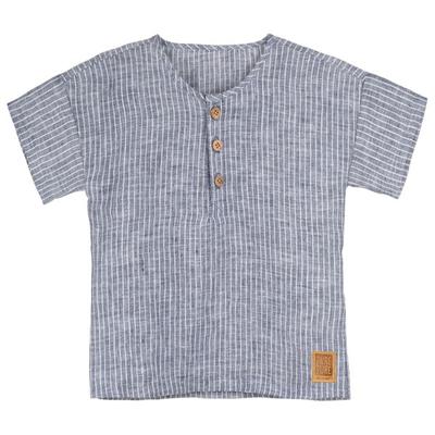 Pure Pure - Kid's Shirt Leinen - T-Shirt Gr 98 grau