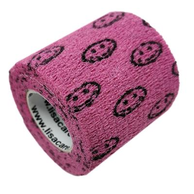 LisaCare Kohäsive Bandage 5cm - Smiley Rosa 4 St Bandage(s)