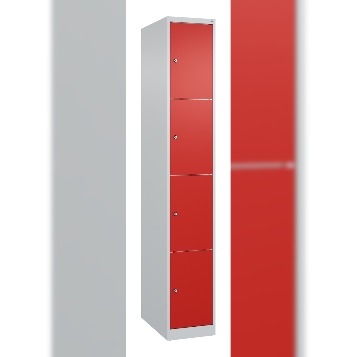 C+P Schließfachschrank Classic PLUS, 1 Abteil, 1850x300x500mm, 7035/3020 Image