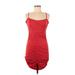 Shein Cocktail Dress - Bodycon: Red Dresses - Women's Size 8