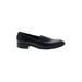 Intentionally ______ Flats: Slip On Chunky Heel Casual Black Solid Shoes - Women's Size 38 - Almond Toe