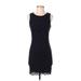 Aqua Casual Dress - Mini: Black Solid Dresses - Women's Size Small