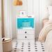 Wade Logan® Geil 2 - Drawer Nightstand w/ Drawers & Charging Station Wood in White | 22 H x 15 W x 10.4 D in | Wayfair