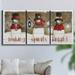 The Holiday Aisle® Reflection II Framed On Canvas 3 Pieces Print Canvas, Solid Wood | 48 H x 96 W x 2 D in | Wayfair