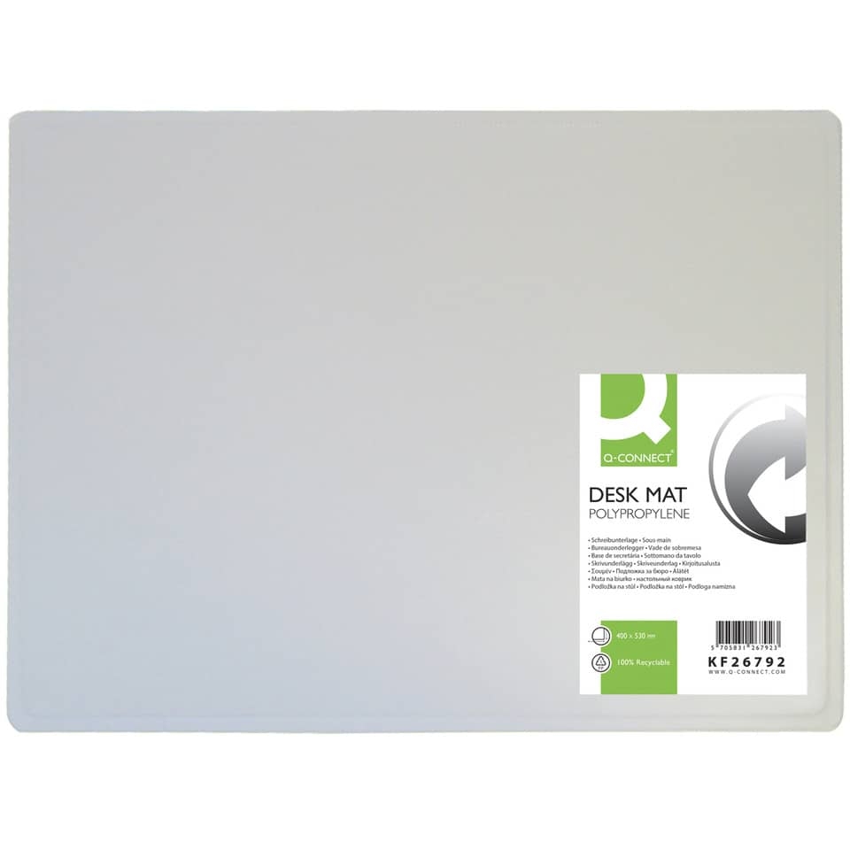 Schreibunterlage, 53x40cm, transparent Q-CONNECT KF26792 Image