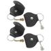 4 pcs Guitar Pick Holder Keychain Leather Guitar Pick Storage Case Pendant Keychain