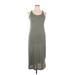 Just Love Casual Dress - Midi Scoop Neck Sleeveless: Gray Print Dresses - Women's Size X-Large