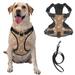TEQUAN Large Dog Harness with Leash Cartoon Spaceship Rocket Prints Reflective No Pull Adjustable Pet Vest (XL)