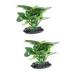 2 Pack Artificial Plant Decoration Aquarium Fish Bowl Decorations Squidward Tank Ornament Flatware Mini Plants Fake