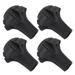 4Pcs Rubber Tips for Trekking Poles Shockproof Non- Hiking Walking Sticks Caps Ends Replacement Pole Tip Protectors Sleeves for Trekking Pole Accessories Black