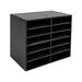 BANLICALI Literature Organizer Modern PVC Desktop Literature Organizer 12 Slots Rectangular Literature Sorter Mailbox Organizer for Classroom Office School Home Load 50kg/110lbs (Black)