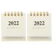 2 Pcs Desk Calendar Calendars for 2024 Undated Large Easel Small Office