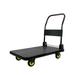 Industrial Folding Push Hand Truck on Wheels Rolling Platform Cart with Handle Metal Heavy Duty Dolly for Home Office Warehouse Garage Workshops Schools Garden 1100 lb Capacity Black