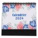 Decorative Desk Calendar Daily Use Monthly Calendar Office Standing Calendar Decor (French Version)