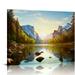 ONETECH Canvas Wall Art Living Room Wall Decoration Nature Poster Lake Gable Art Landscape Poster Mountain Decoration Landscape Painting Wall Art Water Poster Sunlight Tree Landscape Art