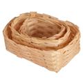 3 Pcs Miniature Woven Baskets Hamper Decors Candy Fruit Toy Bamboo Decoration Storage Models Micro Scene