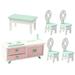 Mini Table Dinning Room Decoration Kid Furniture Miniature Desk Pretend Kids and Chairs Decorative Cabinet Wooden Doll s House Restaurant Child