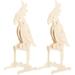 Manual Assembly Model 3d Assemble Puzzle Wood Decor for Home DÃ©cor Bird Toys Wooden Matching Child Blocks Birds 2 Pcs