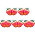 10 Pcs A Necklace Key Fob Xmas Gifts Strawberry Embellishment Strawberry Charms for Decoration Strawberry Pendant Food Plastic Resin