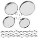 DIY Gemstone Stainless Steel Pendant Tray Earrings Accessories Blank Jewelry Jewlry Making Trays Bases 80 Pcs