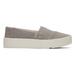TOMS Women's Grey Verona Slip-On Sneakers Shoes, Size 8