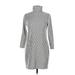 Urban Outfitters Casual Dress - Sweater Dress Turtleneck 3/4 sleeves: Gray Print Dresses - Women's Size Medium