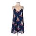 Altar'd State Casual Dress - Slip dress: Blue Floral Dresses - Women's Size Medium