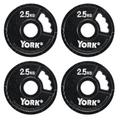 York Barbell G2 Cast Iron Olympic Weight Plates, 4 x 2.5 KG
