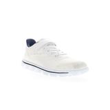 Women's Travel Active Axial Fx Sneaker by Propet in White Navy (Size 9 1/2 4E)