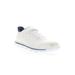 Wide Width Women's Travel Active Axial Fx Sneaker by Propet in White Navy (Size 6 W)