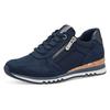 Keilsneaker MARCO TOZZI, Damen, Gr. 40, blau (navy), Textil, Lederimitat, Veloursleder, sportlich, Schuhe, Freizeitschuh, Halbschuh, Schnürschuh in veganer Verarbeitung