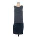 Carve Designs Casual Dress - DropWaist Scoop Neck Sleeveless: Blue Print Dresses - Women's Size X-Small