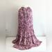 Anthropologie Dresses | Drew Anthropologie Paisley Floral Ruffled Dress With Keyhole Front & | Color: Pink/Purple | Size: M