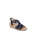 Wide Width Women's Mallory Sandal by LifeStride in Lux Navy Fabric (Size 7 W)