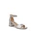 Wide Width Women's Cassidy Heeled Sandal by LifeStride in Silver Faux Leather (Size 10 W)