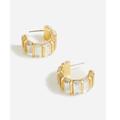J. Crew Jewelry | J. Crew Trapezoid Stone Hoop Earrings Aso Meghan Markle | Color: Gold/White | Size: Os