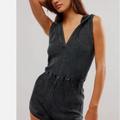 Free People Pants & Jumpsuits | Free People Fp One Soren Romper Sleeveless Relaxed Hoodie Xs & L | Color: Black | Size: Various