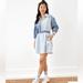 American Eagle Outfitters Dresses | Aeo Stripes Utility Shirt Dress | Color: Blue/White | Size: Xs