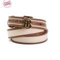 Burberry Accessories | Burberry Tan Made In Italy Canvas With Leather Trim Logo Buckle Belt | Color: Tan | Size: Various