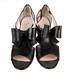 Kate Spade Shoes | Kate Spade New York Leather Bow Detail Peep Toe Black Pumps Size 8.5 | Color: Black | Size: 8.5